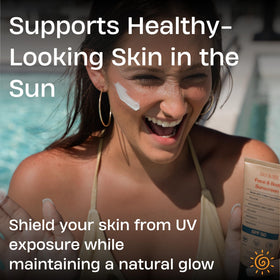sky and sol label close-up showing ingredients and reef-safe benefit