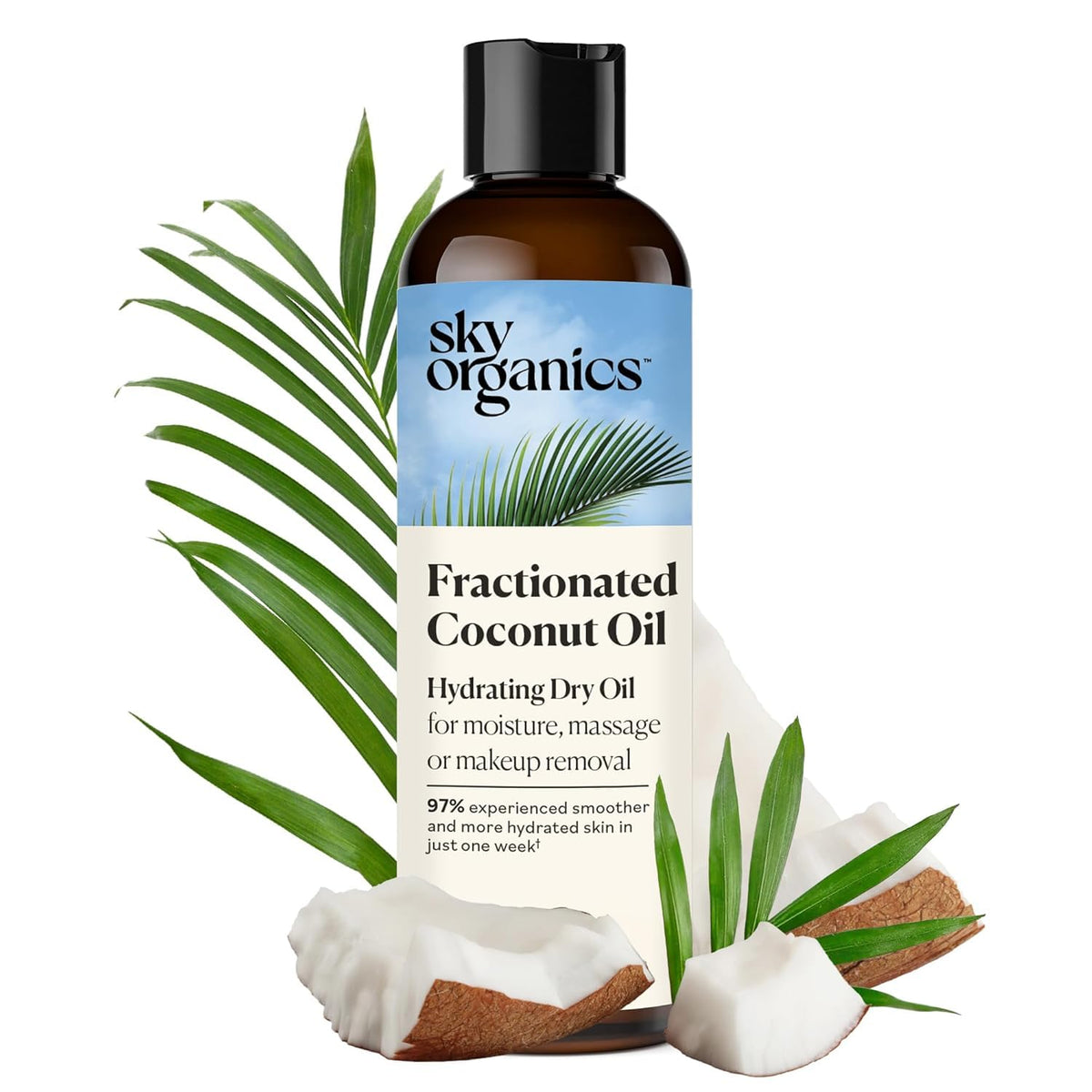 Sky Organics front bottle showing clean packaging and organic claim benefits