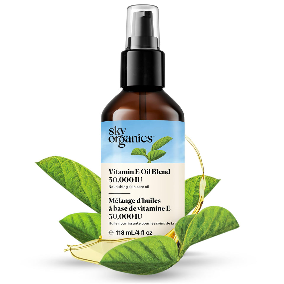 Sky Organics front bottle showing label and 117 ml size, highlighting purity benefit