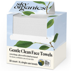 Sky Organics front packaging showing 50 XL towels and product benefits