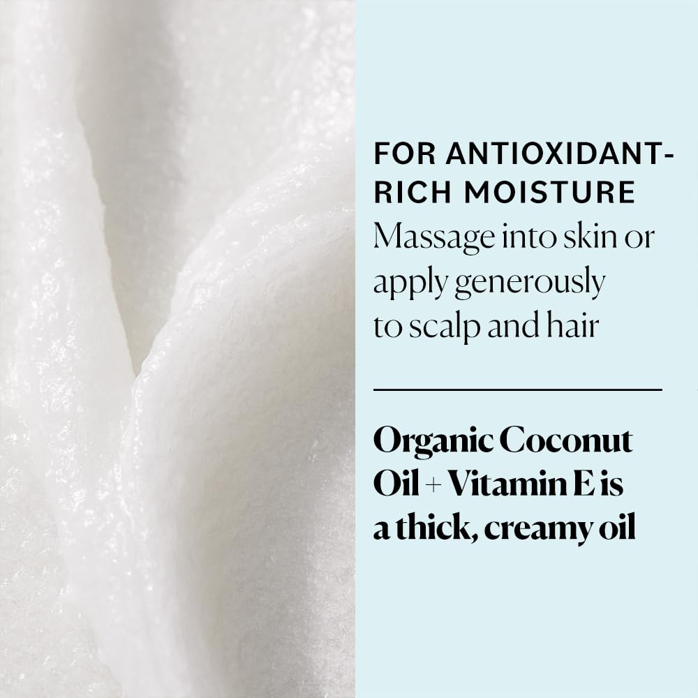 Sky Organics applied as a hair mask on mid-lengths for conditioning and shine