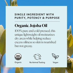 Sky Organics jojoba oil used on hair to show added shine and frizz control