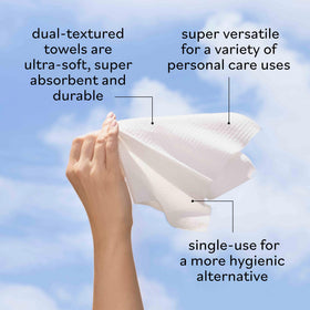 Sky Organics wipe removing makeup from face for quick cleansing