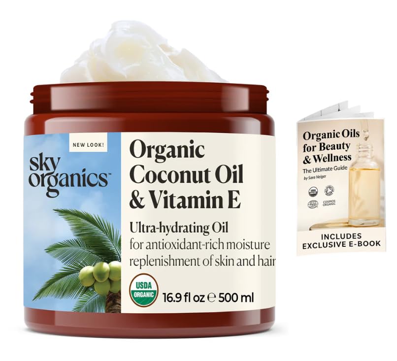 Sky Organics open jar texture close-up highlighting natural purity