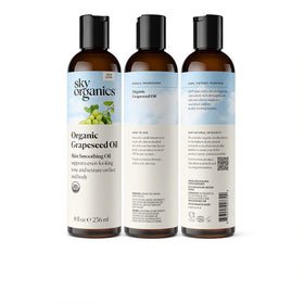 Sky Organics bottle in a bathroom lifestyle setting suggesting daily use routine