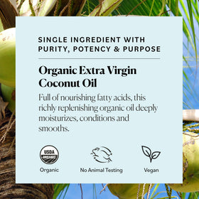 Sky Organics jar next to household items showing 16.9 fl oz scale