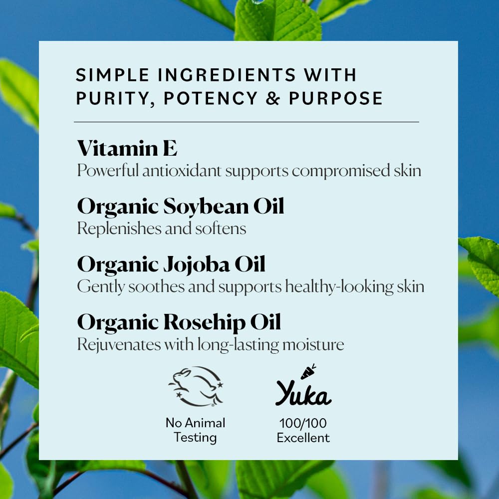 Sky Organics oil texture close-up showing glossy finish and nourishing feel