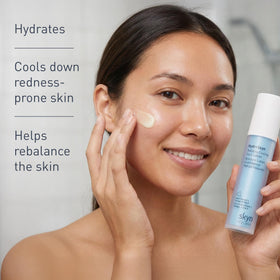 skyn ICELAND applied on hand demonstrating quick absorption and calming feel