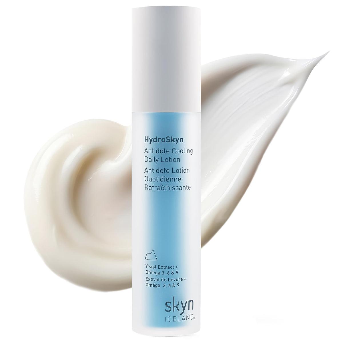 skyn ICELAND front packaging showing bottle and label with cooling benefit