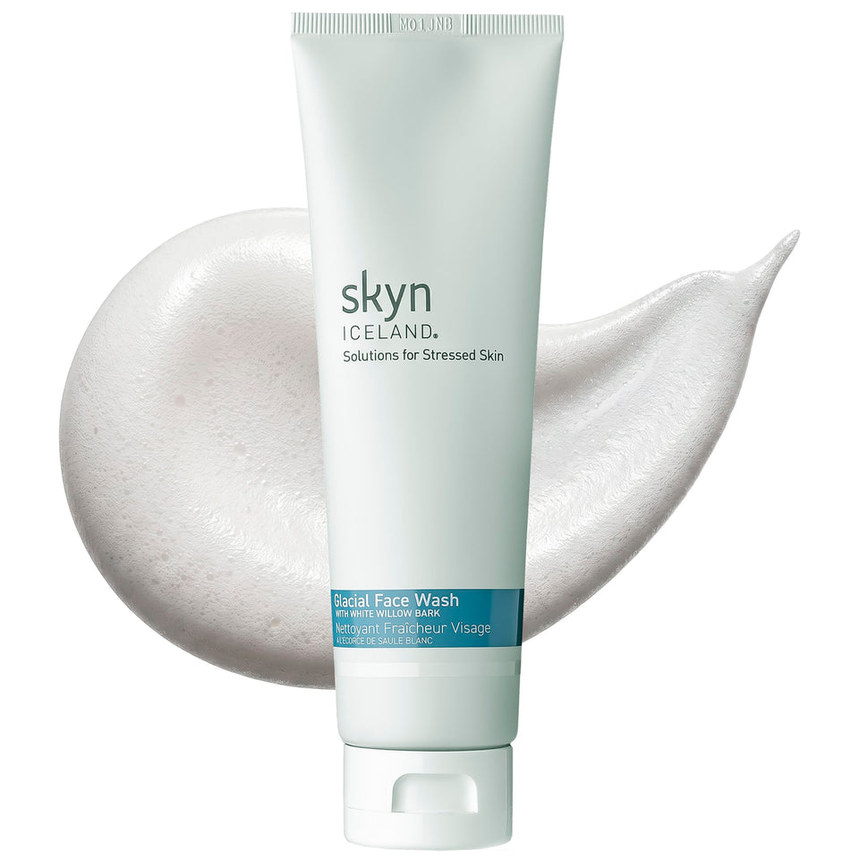 skyn ICELAND front bottle showing label and clean packaging benefit