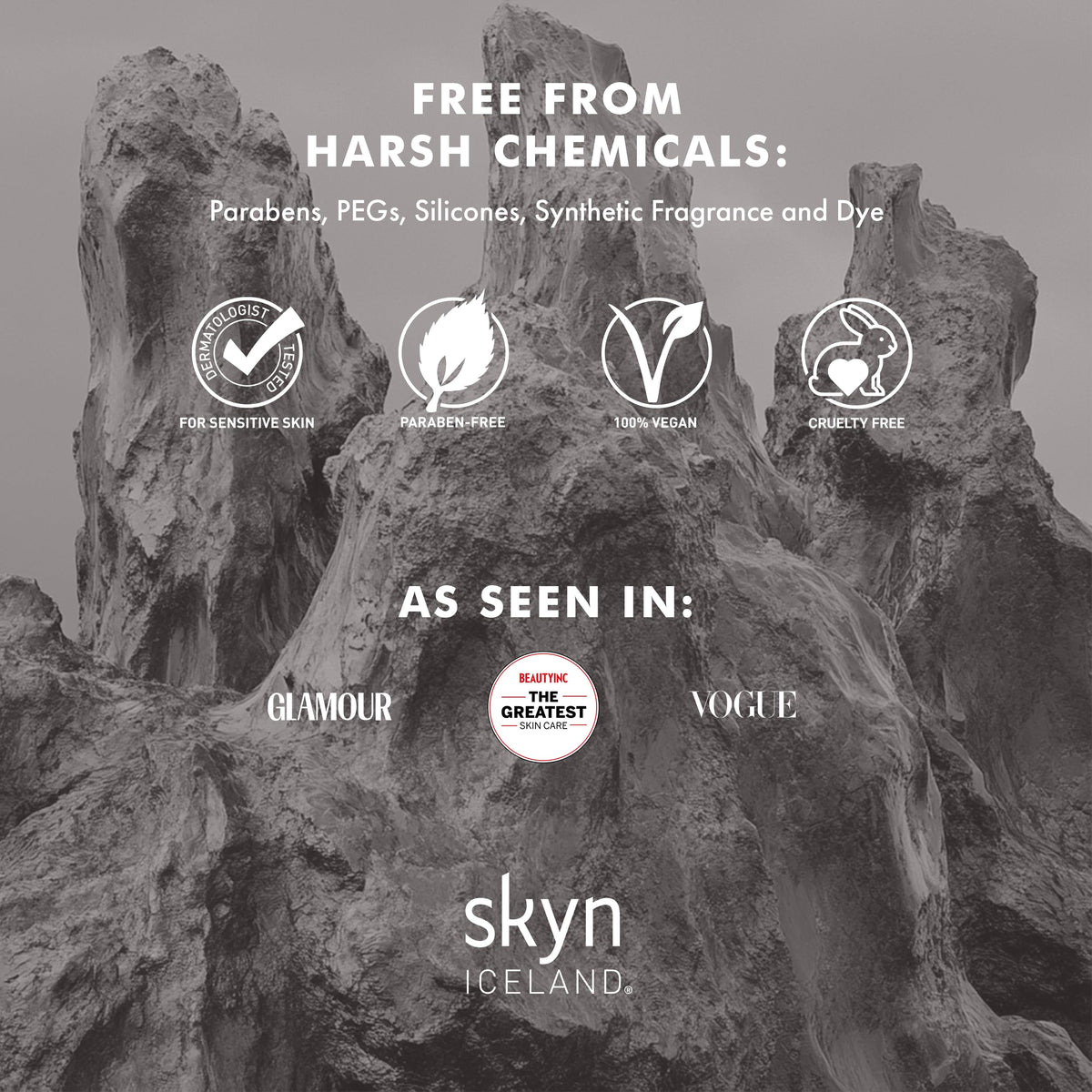 skyn ICELAND label highlighting peptides and 39% hyaluronic acid benefits