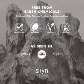 skyn ICELAND label highlighting peptides and 39% hyaluronic acid benefits