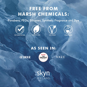 skyn ICELAND lifestyle bath counter with kit ready for pre-event use
