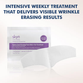 skyn ICELAND patch applied on forehead demonstrating quick 10-minute use