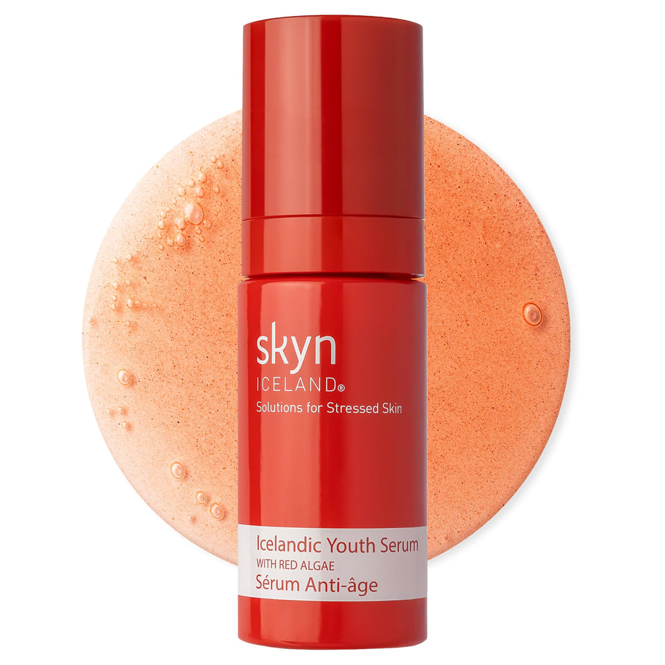 skyn ICELAND front bottle showing packaging and calming benefits