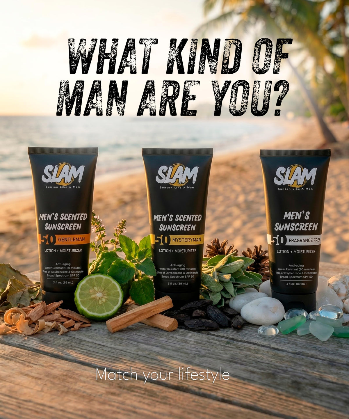 SLAM sunscreen used by runner outdoors showing water-resistant performance