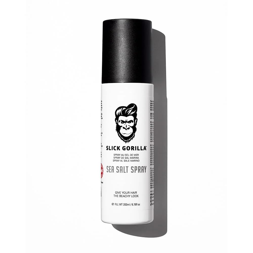 Slick Gorilla front packaging showing sea salt spray for easy styling