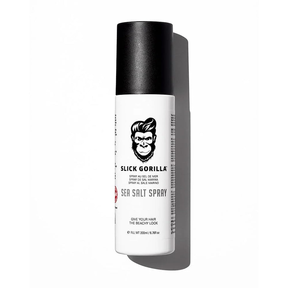 Slick Gorilla front packaging showing sea salt spray for easy styling