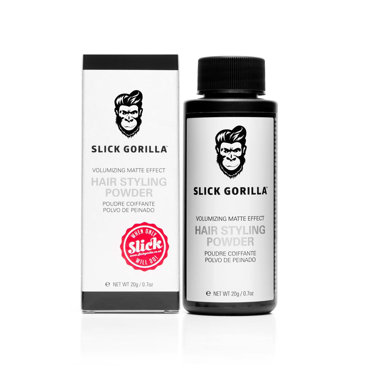 Slick Gorilla front packaging showing compact jar and clear brand name for convenience