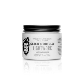 Slick Gorilla Lightwork front tub showing clean matte packaging and benefit
