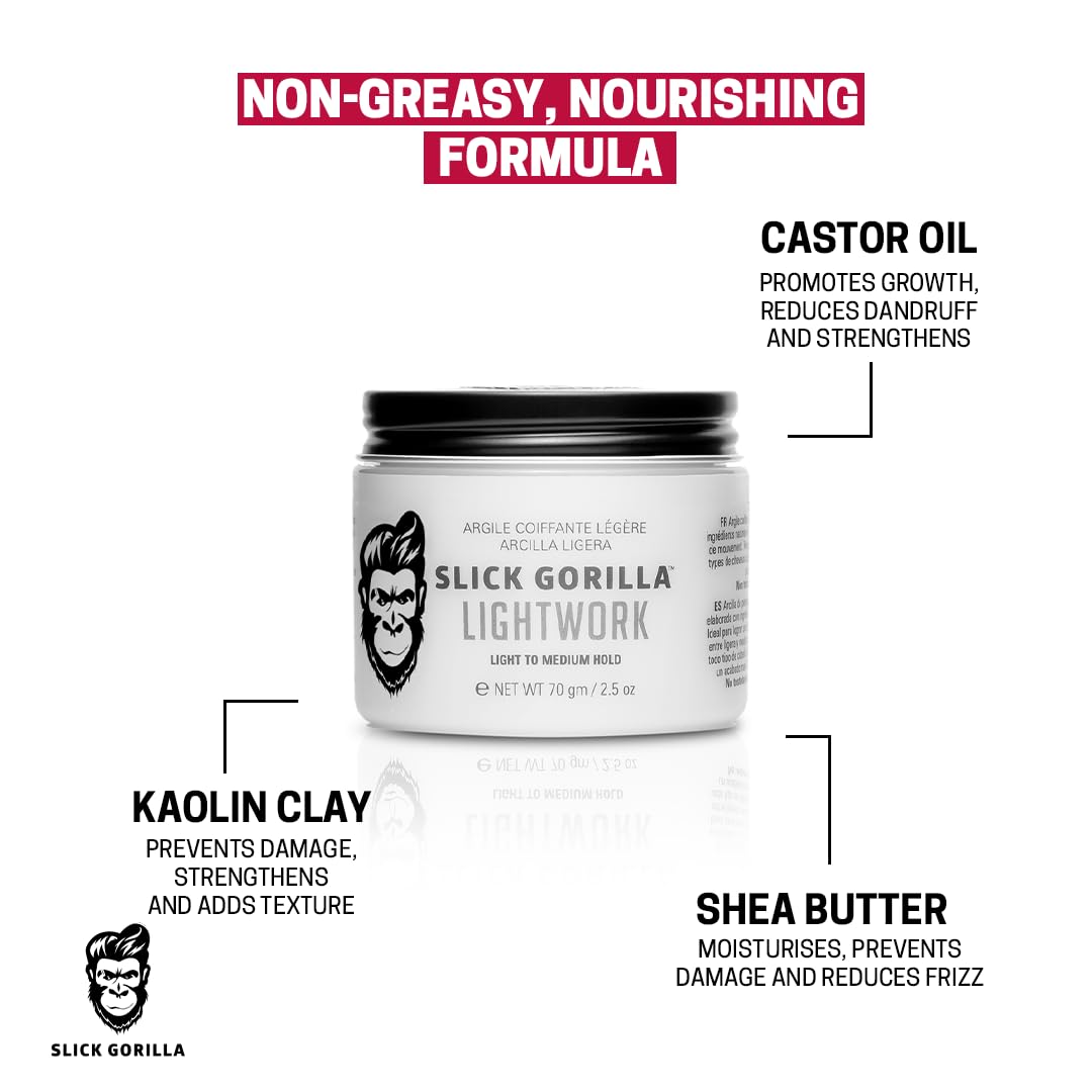 Slick Gorilla Lightwork in a morning routine setting illustrating everyday styling benefit