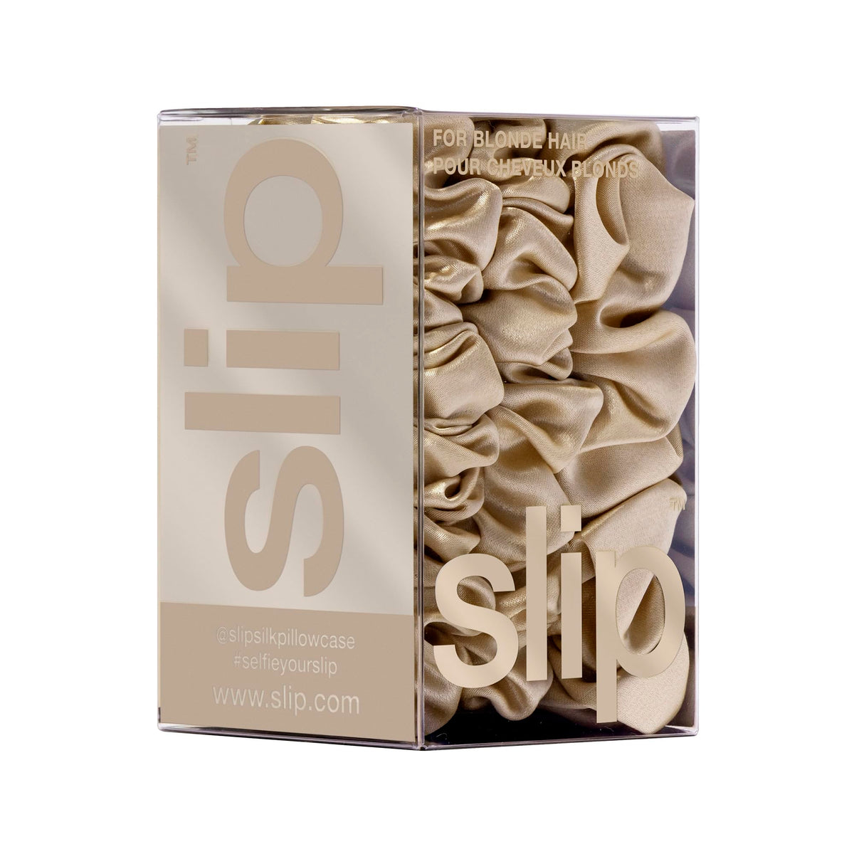 SLIP silk reflecting light, highlights smooth texture and hair-friendly finish