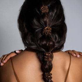 SLIP modeled in hair showing natural look and protective silk sheen while worn