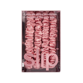 Slip scrunchie used while sleeping to protect hair and reduce creases