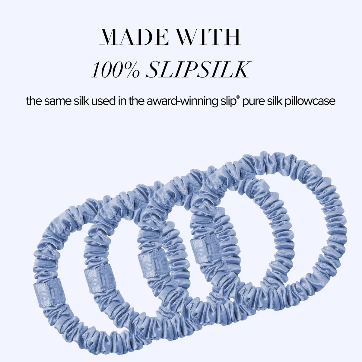 SLIP scrunchie worn on wrist as accessory and easy on-the-go storage benefit