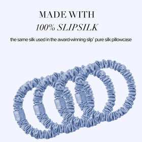 SLIP scrunchie worn on wrist as accessory and easy on-the-go storage benefit