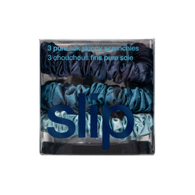 SLIP scrunchie stretched to show flexible elastic core that prevents snagging