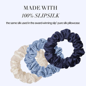 SLIP vanilla scrunchie texture detail highlighting smooth Slipsilk finish