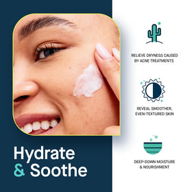 SLMD moisturizer being applied to hand, demonstrates fast-absorbing, non-greasy benefit
