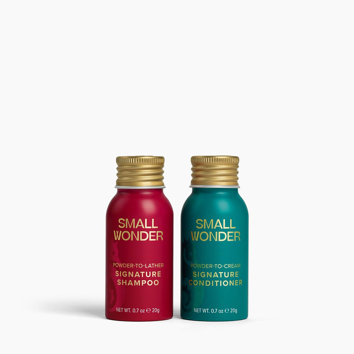 SMALL WONDER front packaging showing travel-size minis and benefits