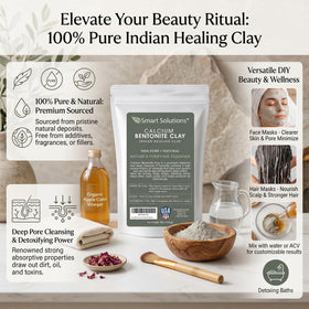 SMART SOLUTIONS applied face mask on model demonstrating skin clarity benefit