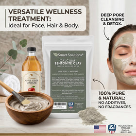 SMART SOLUTIONS clay applied to hair scalp treatment demonstrating buildup removal