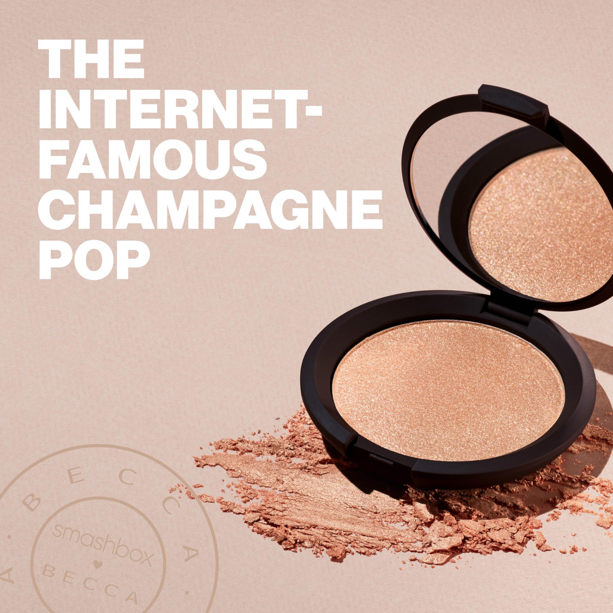 Smashbox x BECCA compact next to coin showing scale and travel-friendly 0.25 ounce size