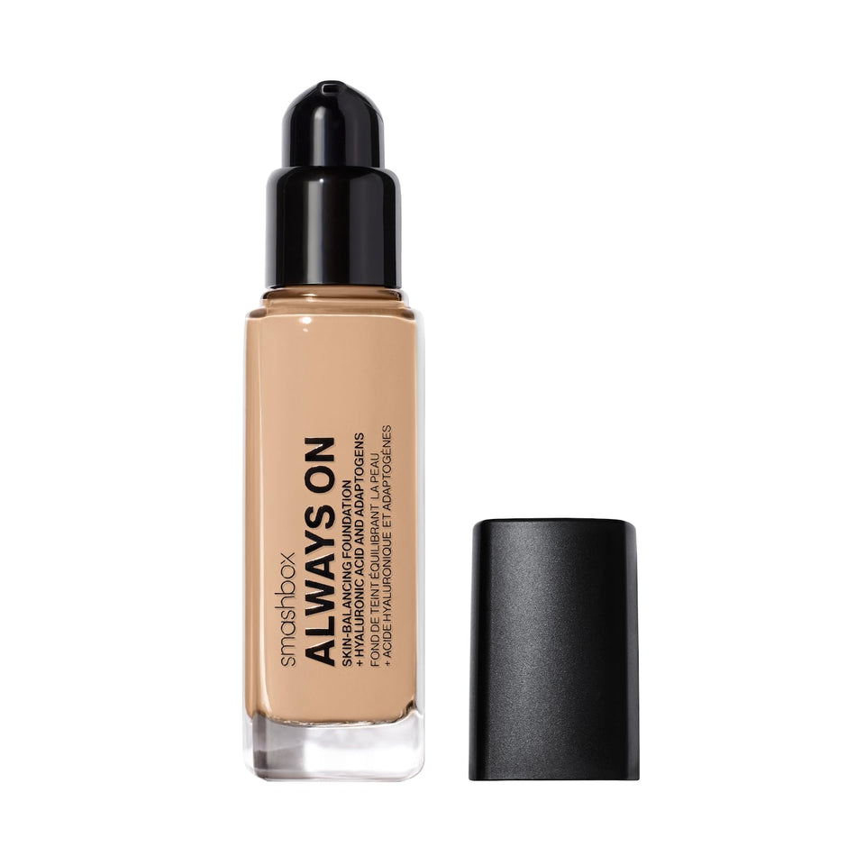 Smashbox bottle front view showing shade L20N and durable packaging benefit