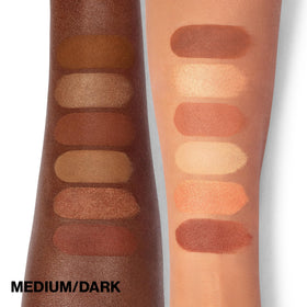 Smashbox swatched texture showing smooth powder payoff for buildable contour