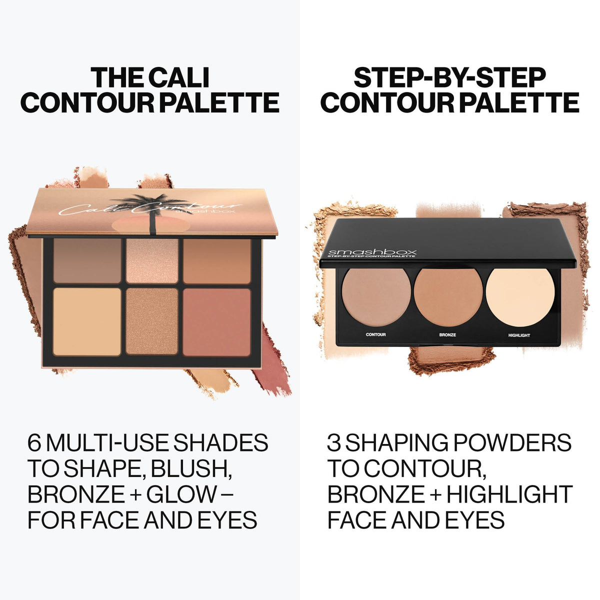 Smashbox hand holding palette for size reference and travel convenience