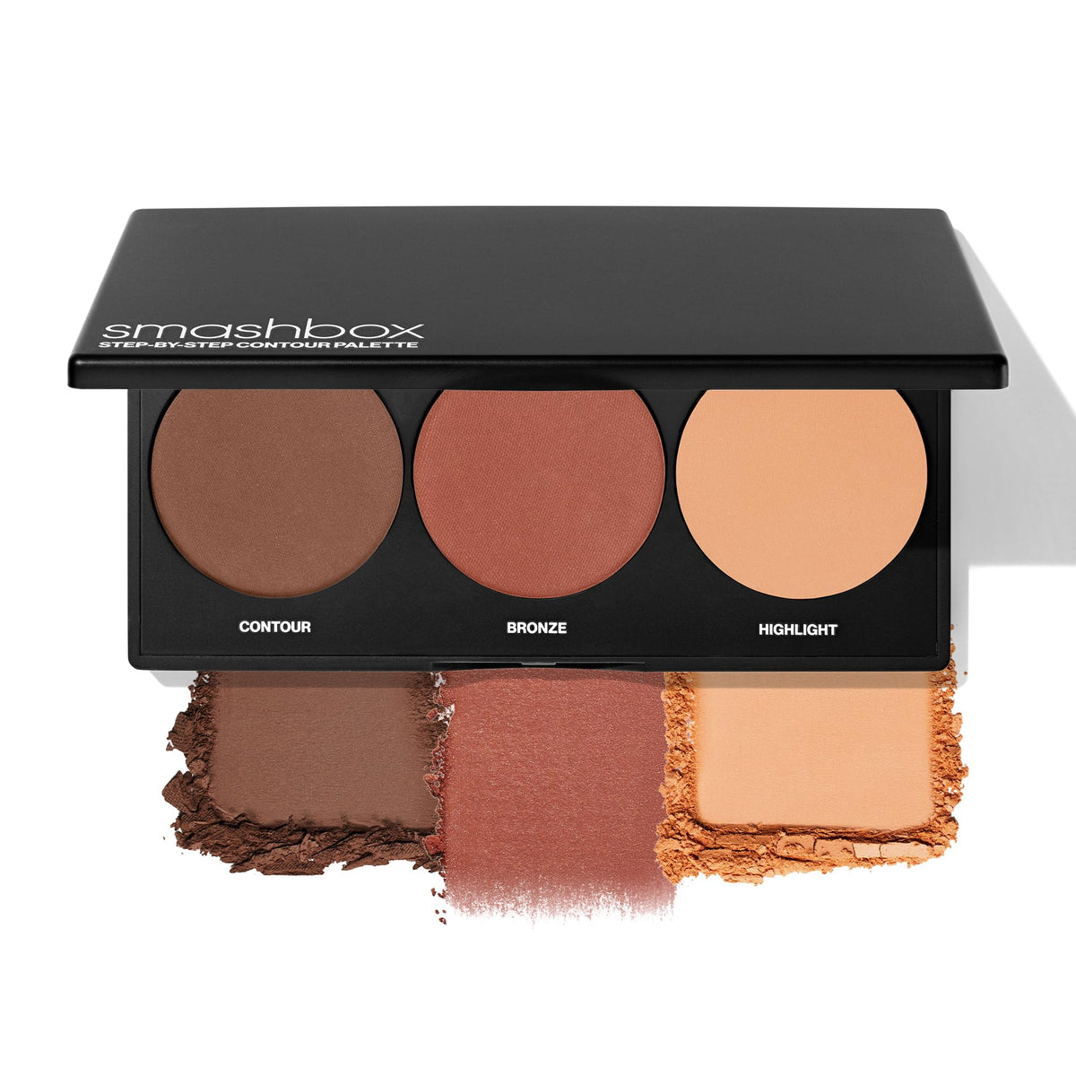 Smashbox compact front view showing palette packaging and branding benefit convenience