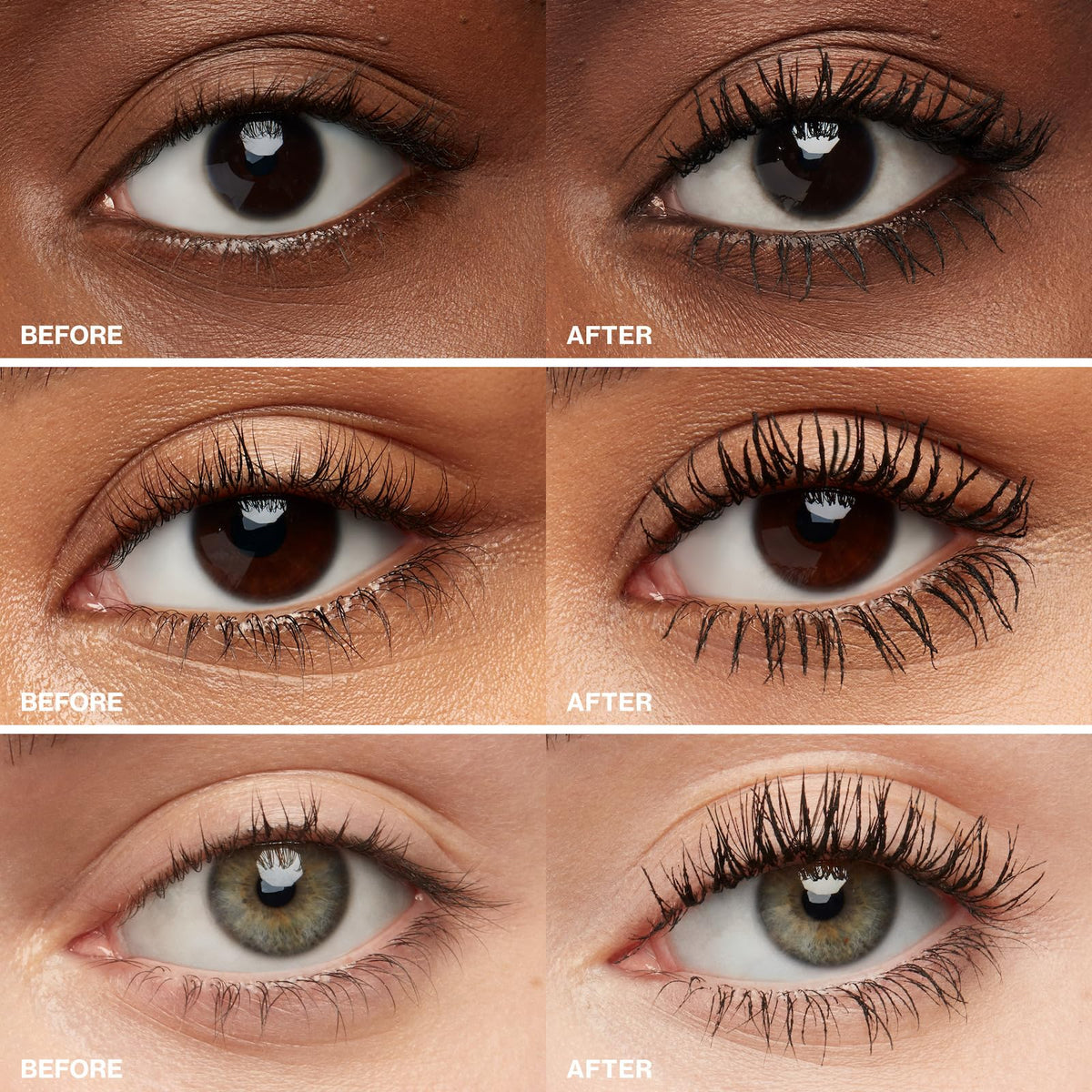 Smashbox tapered brush detail capturing bristles that build volume and separate lashes