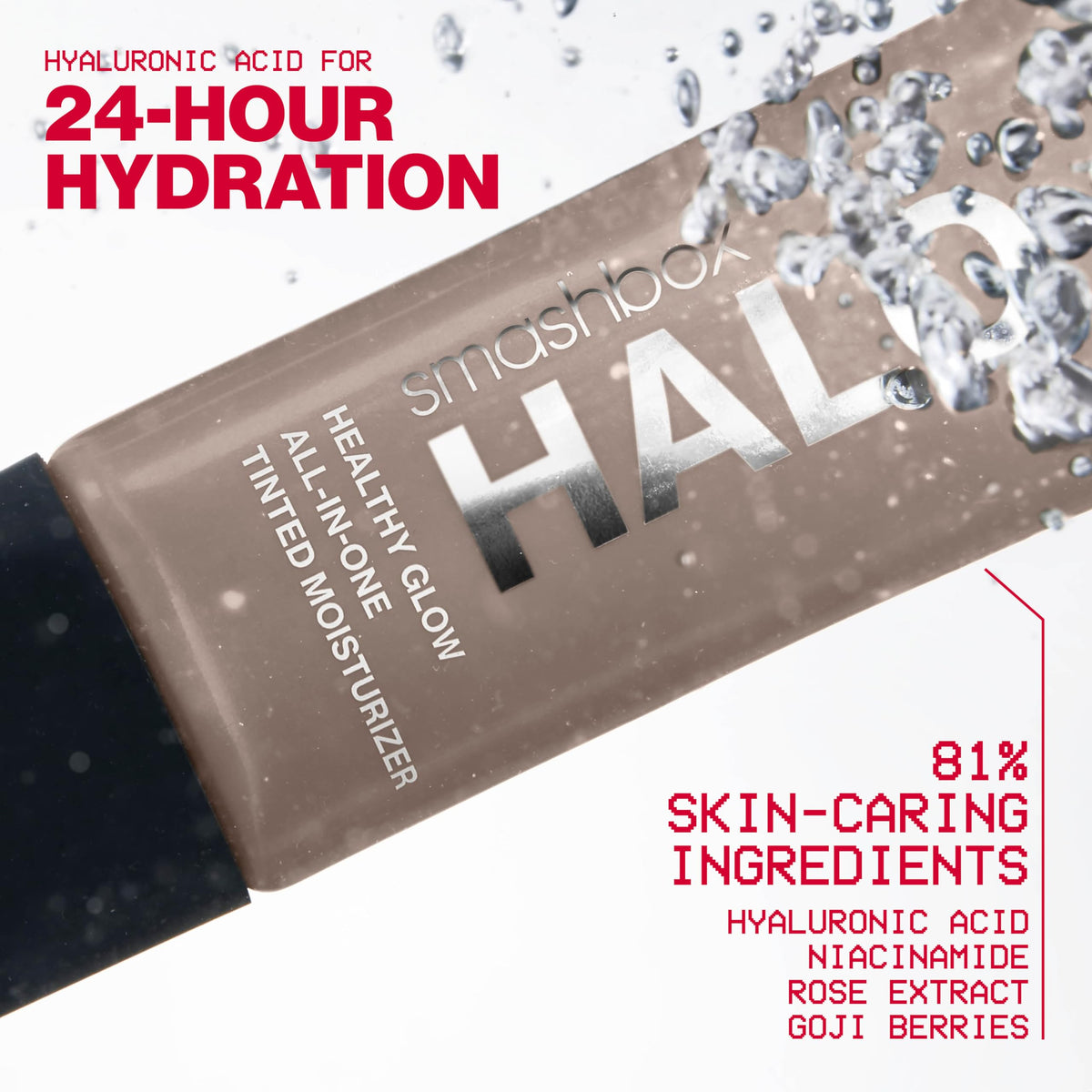 Smashbox application on hand demonstrating buildable coverage