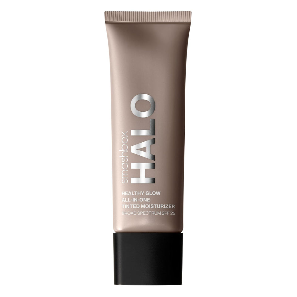 Smashbox Halo front packaging showing medium shade and SPF benefit