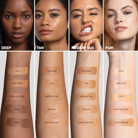 Smashbox Halo held in hand for size and 1.4 fl oz convenience benefit