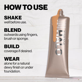 Smashbox arm swatches medium tan showing buildable coverage variations