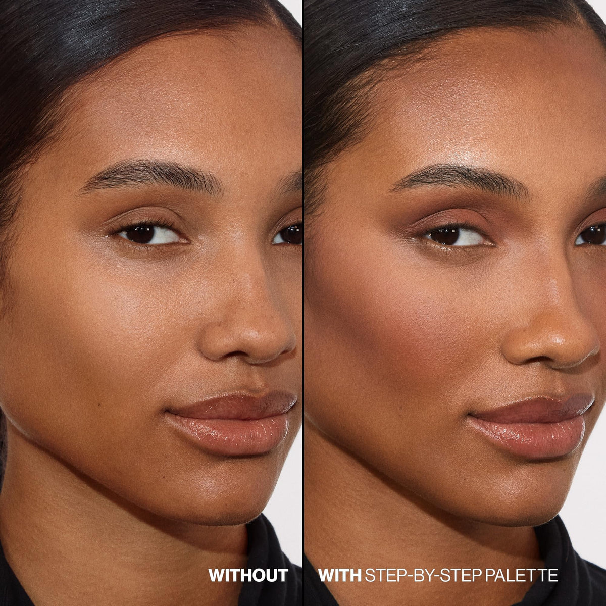 Smashbox open palette with mirror revealing three shades for on-the-go sculpting benefit