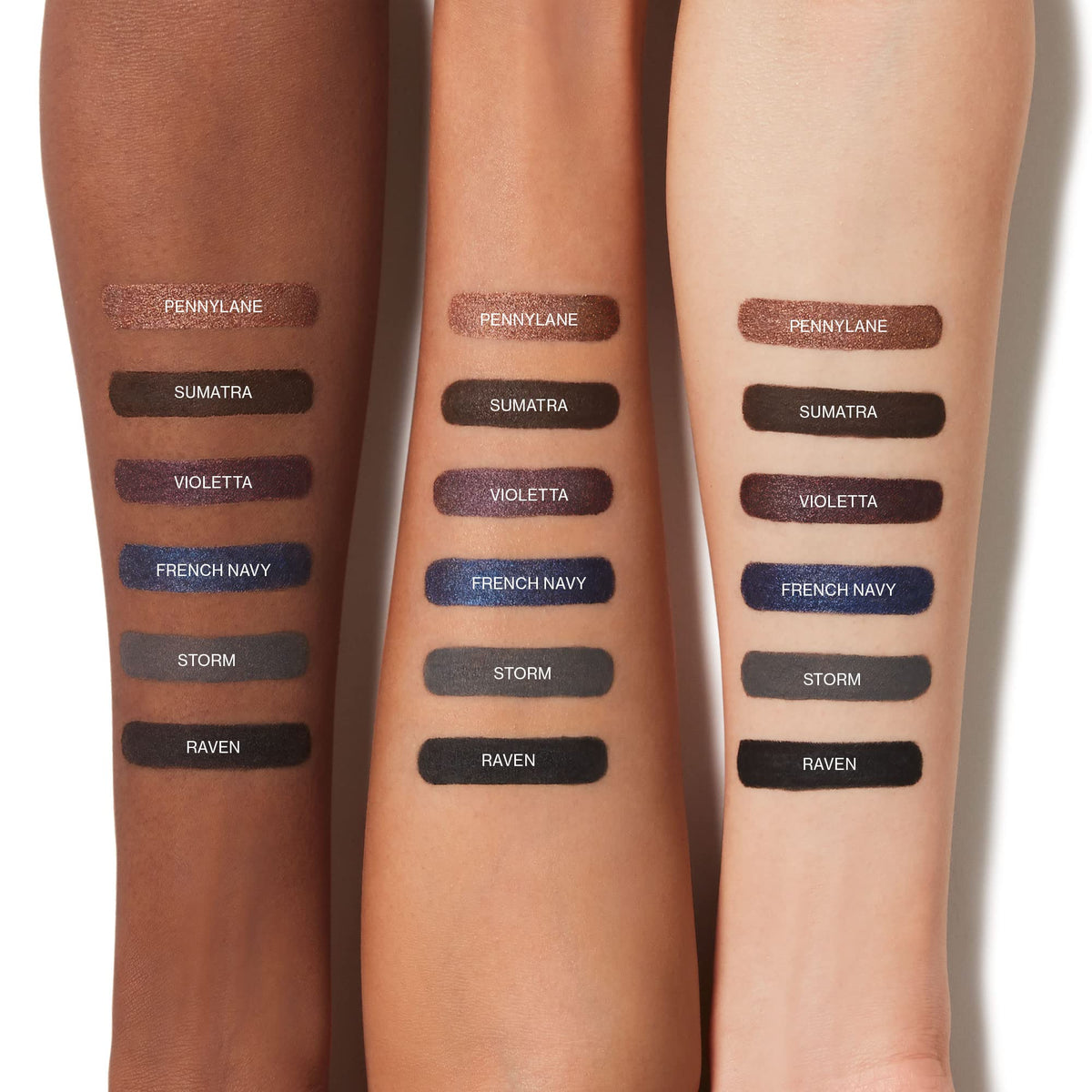 Smashbox pencil in use along upper lash line for defined eye makeup application