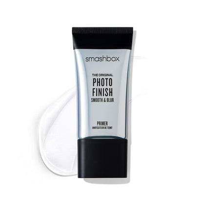 Smashbox front packaging showing compact 1 oz primer for smooth base