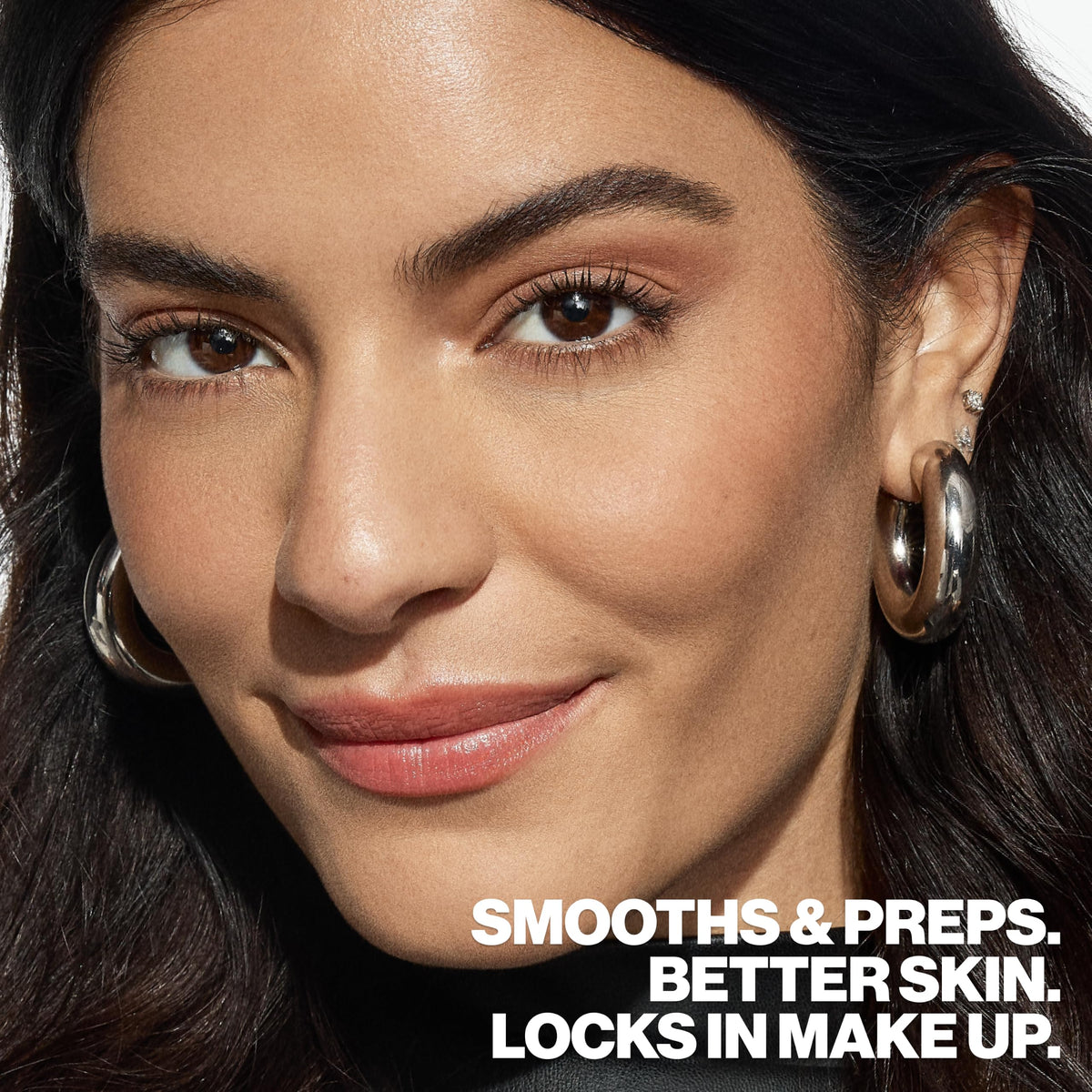 Smashbox primer on bathroom vanity lifestyle shot suggesting everyday mattifying benefit